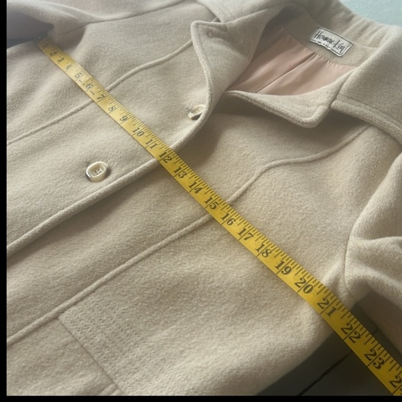 Vintage Herman Kay Cream Wool Blend Coat – Classic Button Front – Made in USA - Picture 9 of 14